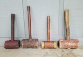 Group of Four 19C Wood Mallets